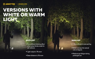 Armytek Wizard C2 WR WARM (teplejší odstín) s USB nabíjením